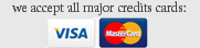 we accept all major credit cards
